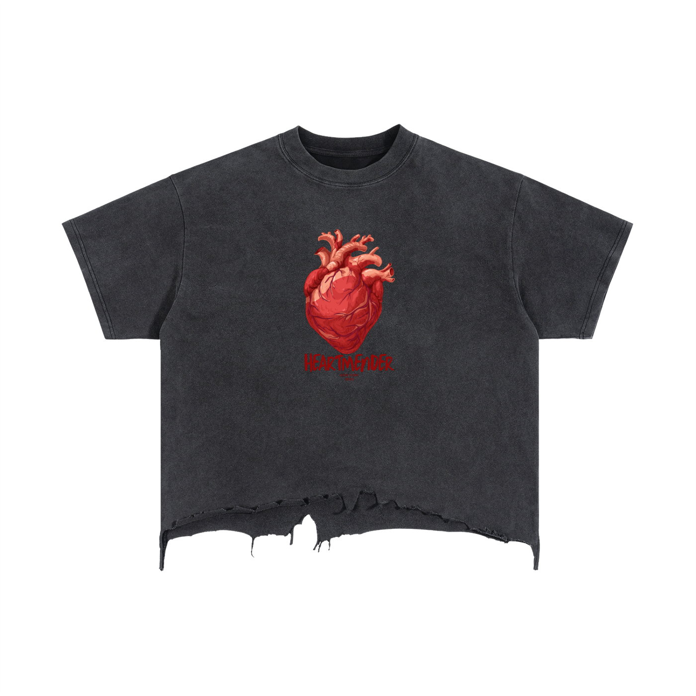 Vintage Wash Boxy Distressed Hem T-Shirt