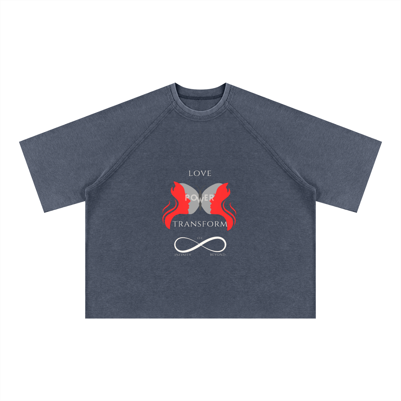 Unisex Mineral Wash Boxy Waffle T-Shirt