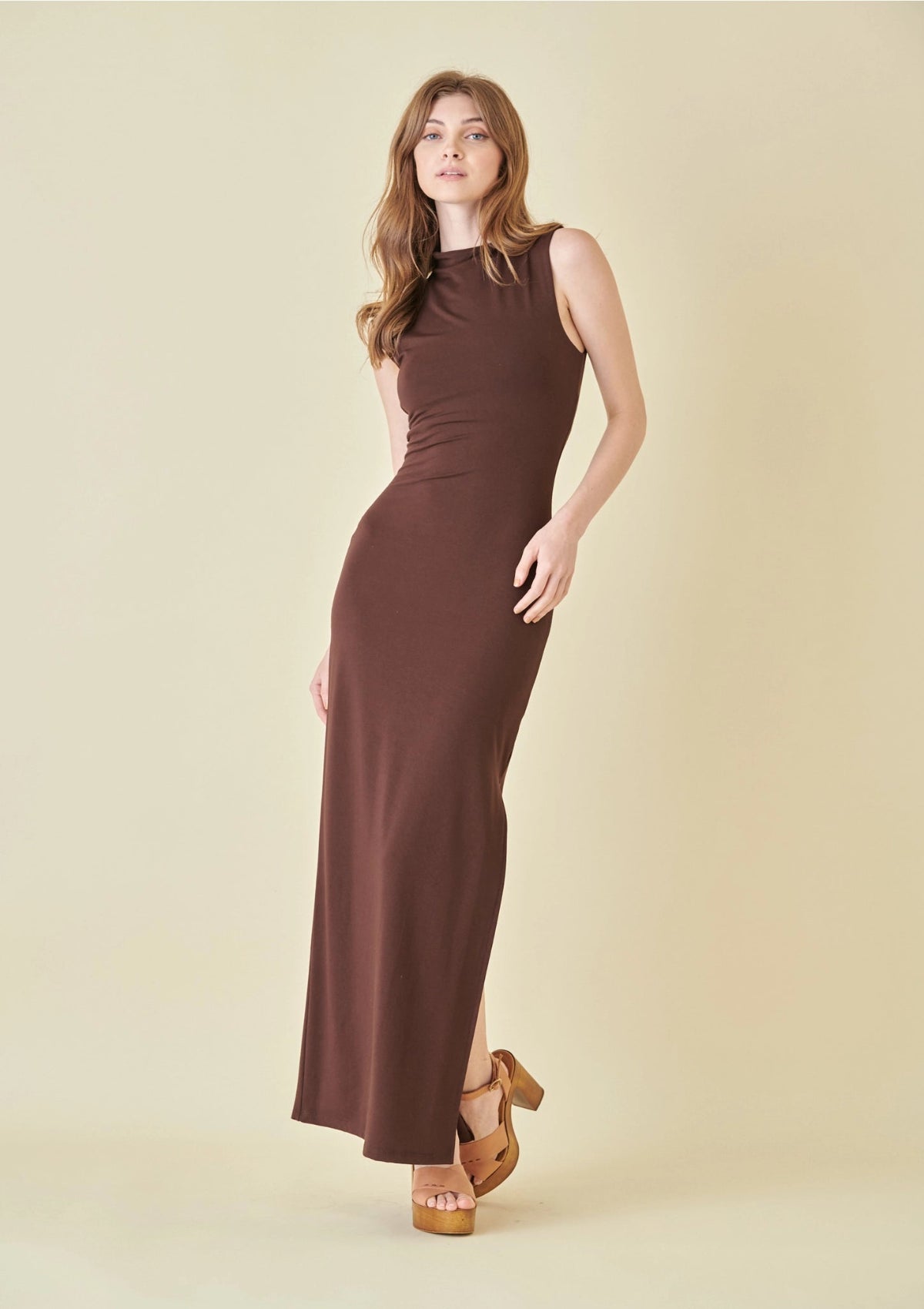 Neck Drape Maxi Dress