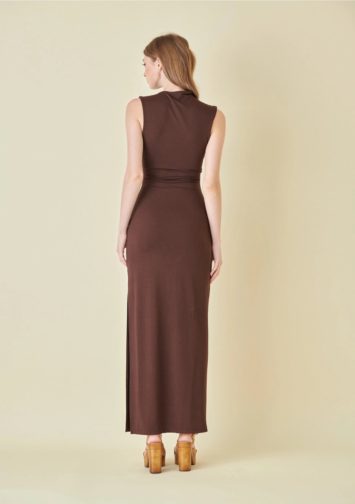 Neck Drape Maxi Dress