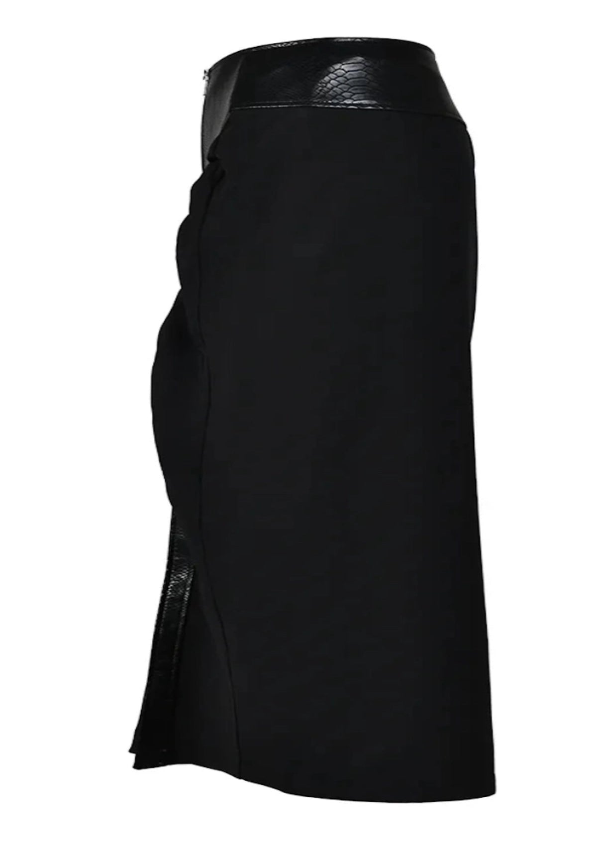 Croc Zip-Up Maxi Skirt