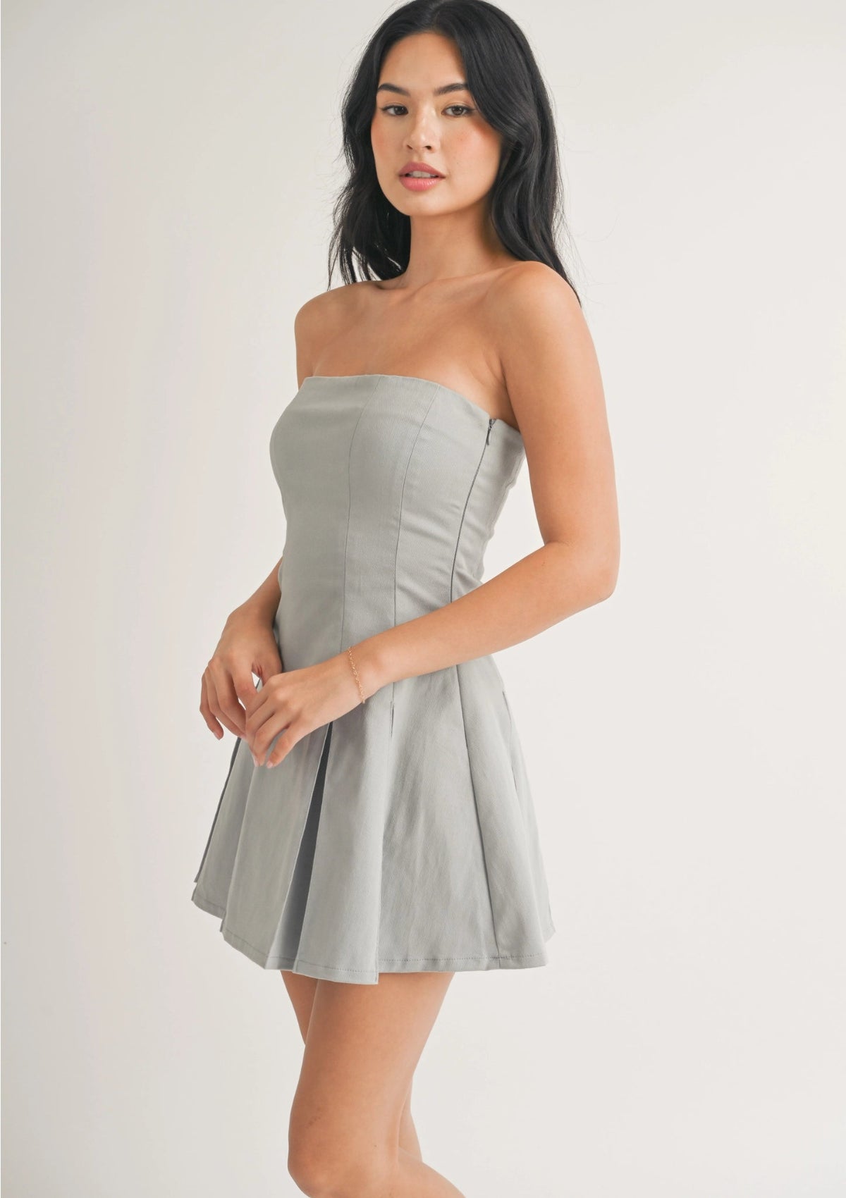 Pintuck Mini Dress