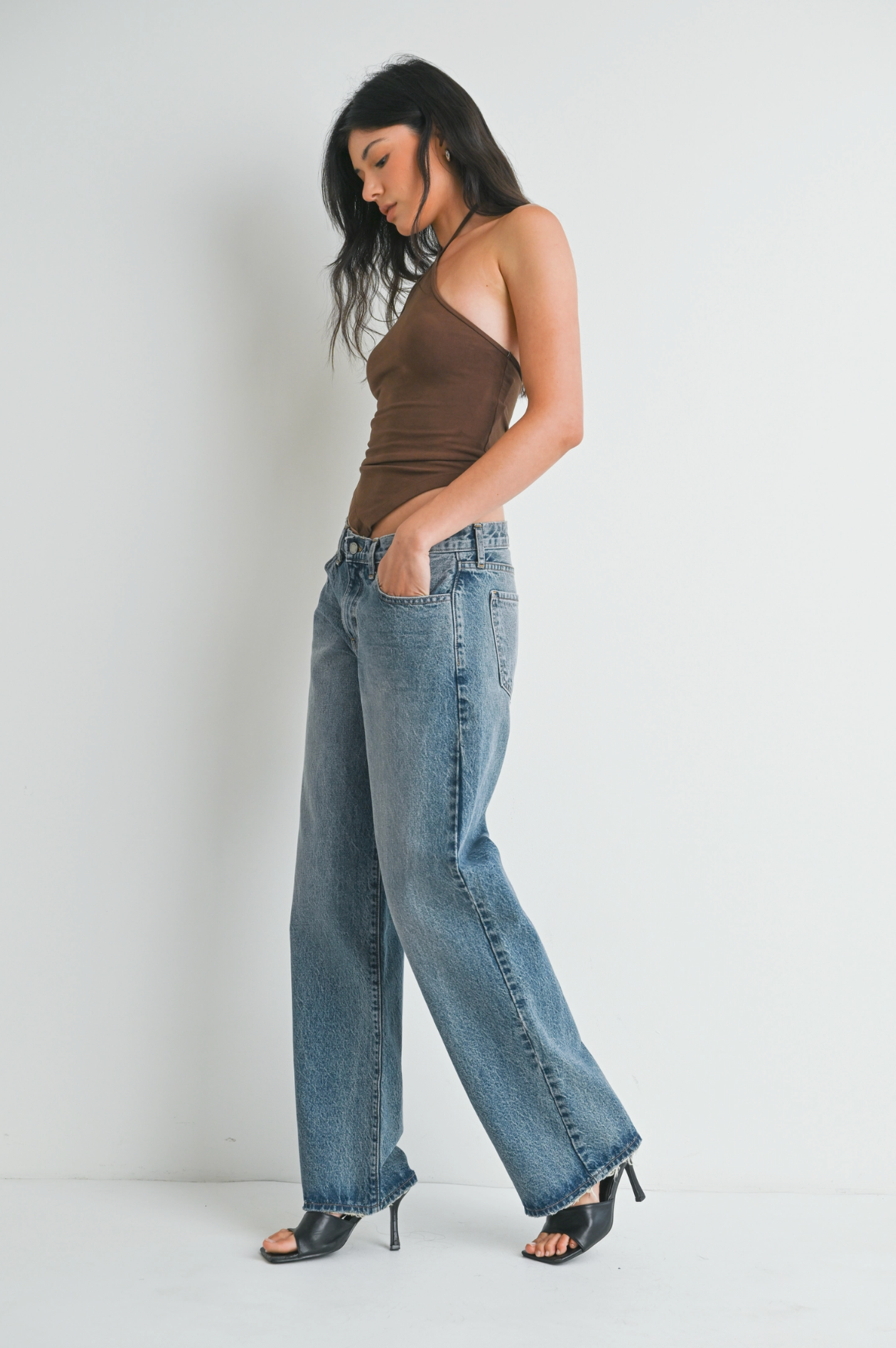 Low Rise Baggy Slouch Jean - Vintage Medium - BP436N