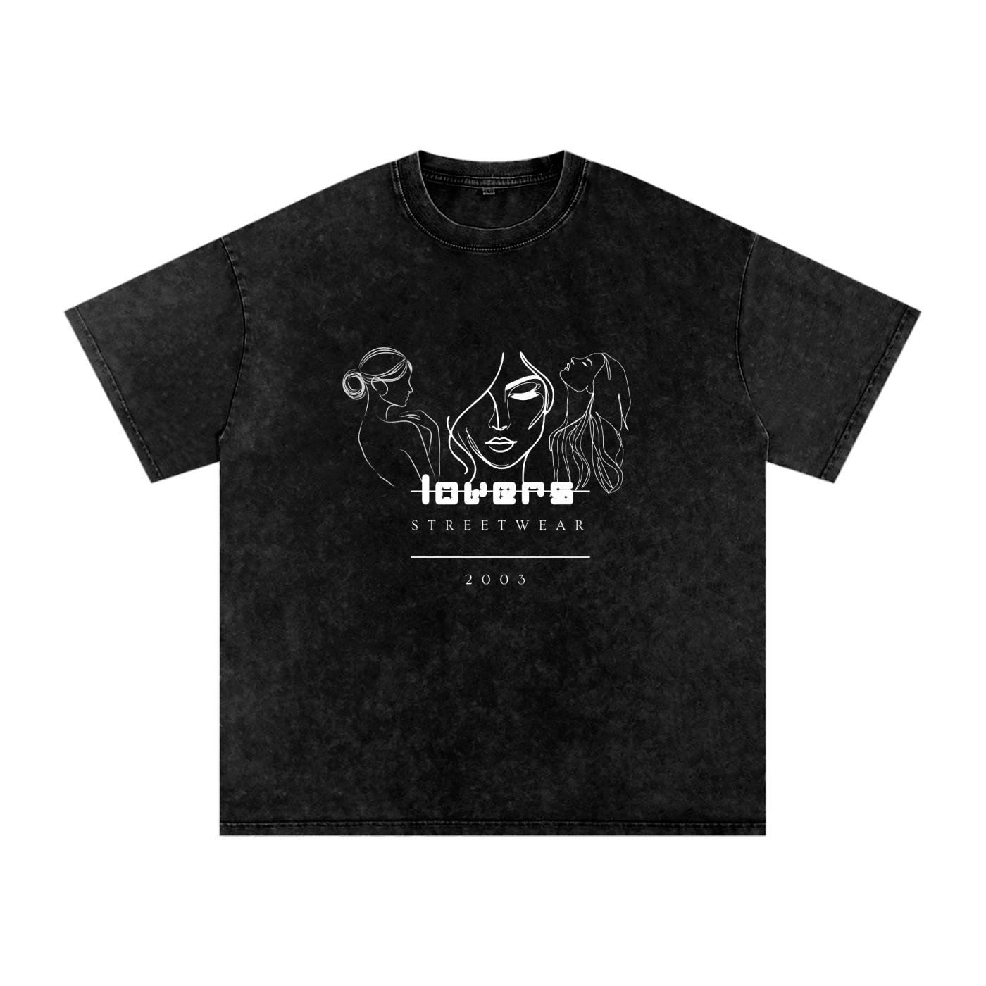 Snow Washed Oversized Cotton T-Shirt